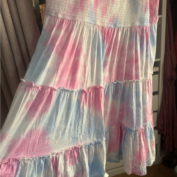 Ivy City Co Pink and Blue Midi Dress - Picture 9 of 9